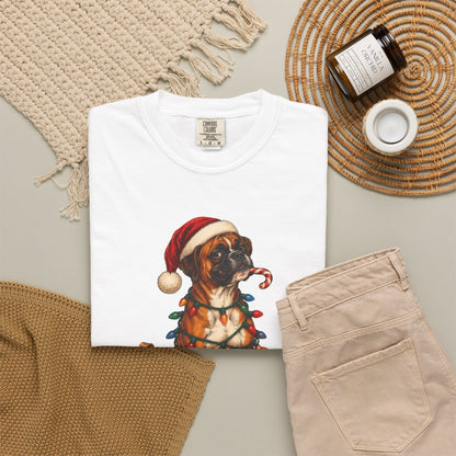Naughty List Champion Boxer Christmas Tee