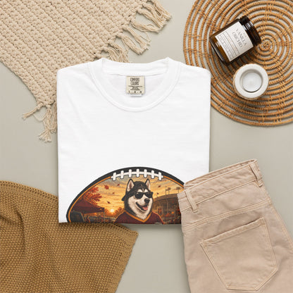 Siberian Husky Tailgate Tee | Funny Fall Football Dog Shirt