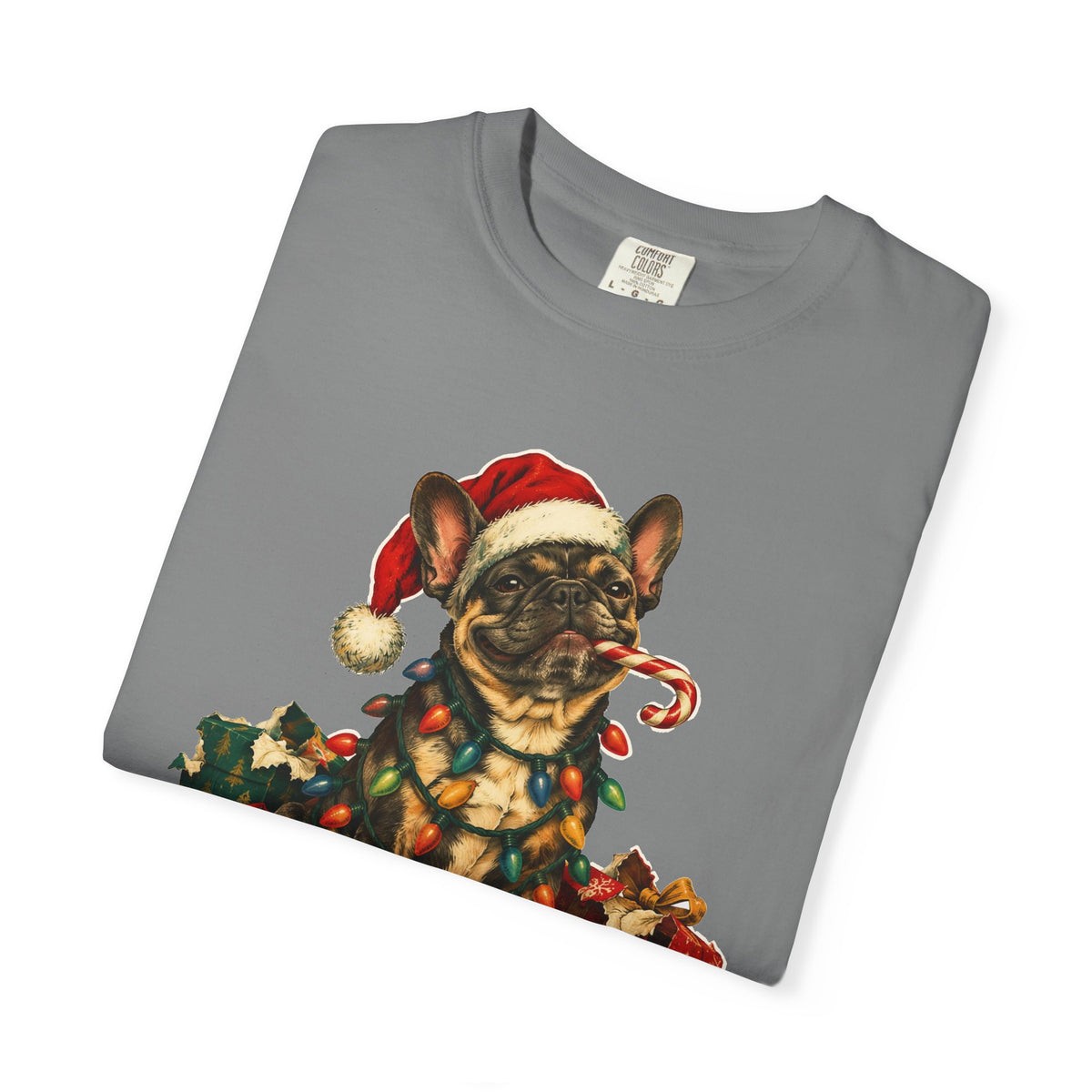 Naughty List Champion French Bulldog Christmas Tee