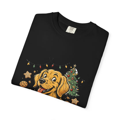 Golden Retriever Most Likely To Get Coal Tee | Funny Christmas Dog Graphic Shirt
