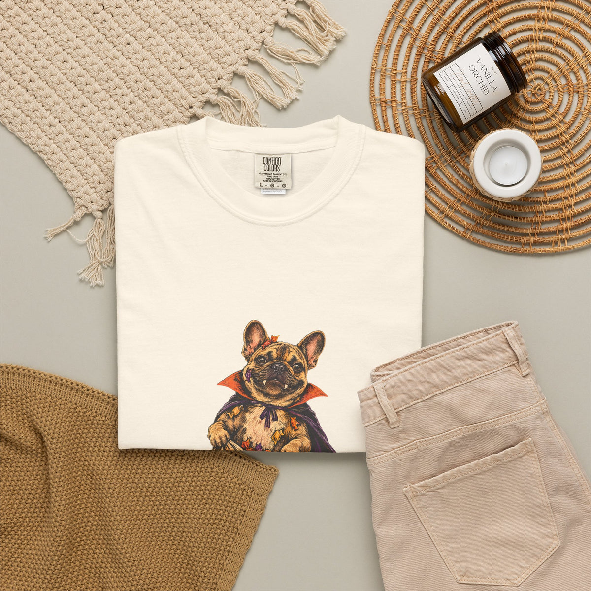 I Ate the Whole Bowl French Bulldog Halloween Tee