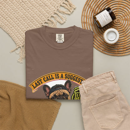Last Call Larry French Bulldog Bar Tee
