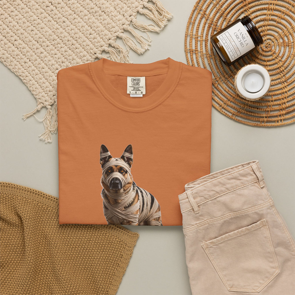 German Shepherd Mummy Tee | Funny Halloween Dog Shirt