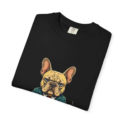 French Bulldog Performance Review Tee | Funny Office Dog Graphic Shirt