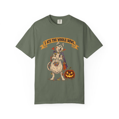 I Ate the Whole Bowl Siberian Husky Halloween Tee