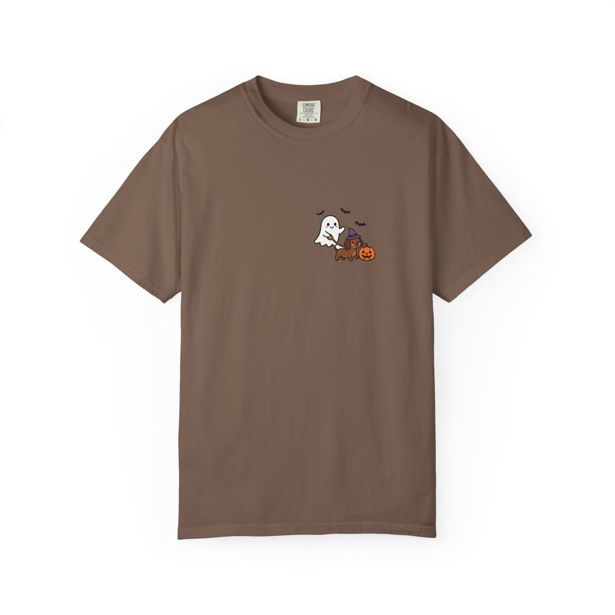 Ghost Walking Dog Pocket Tee | Cute Halloween Dog Shirt