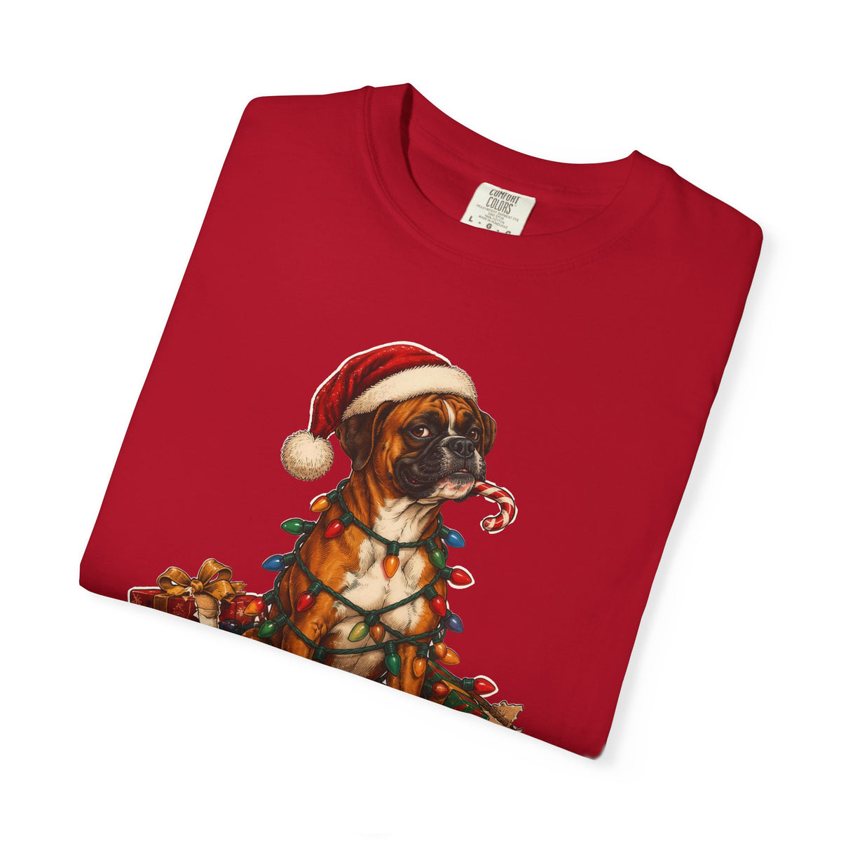 Naughty List Champion Boxer Christmas Tee