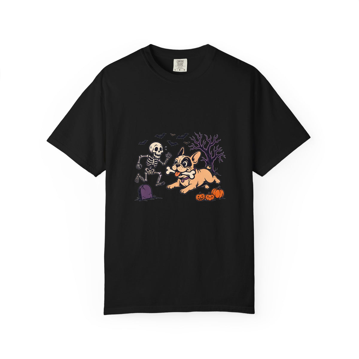 French Bulldog Skeleton Halloween Tee | Funny Spooky Dog Shirt
