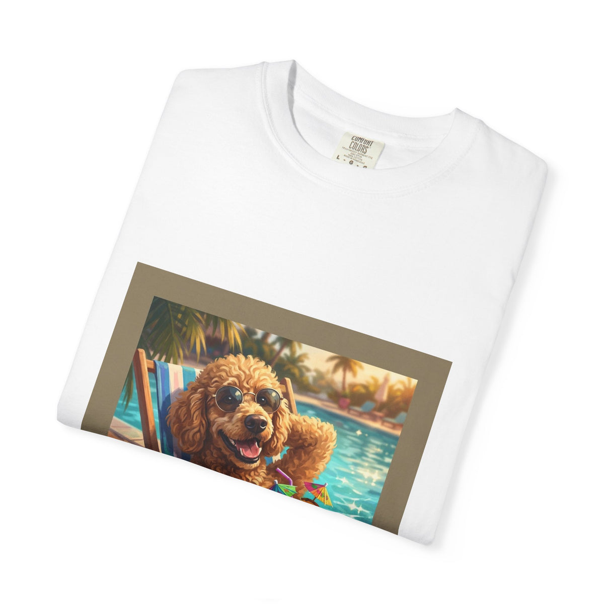 Poodle Poolside Tee | Funny Summer Dog Graphic Shirt