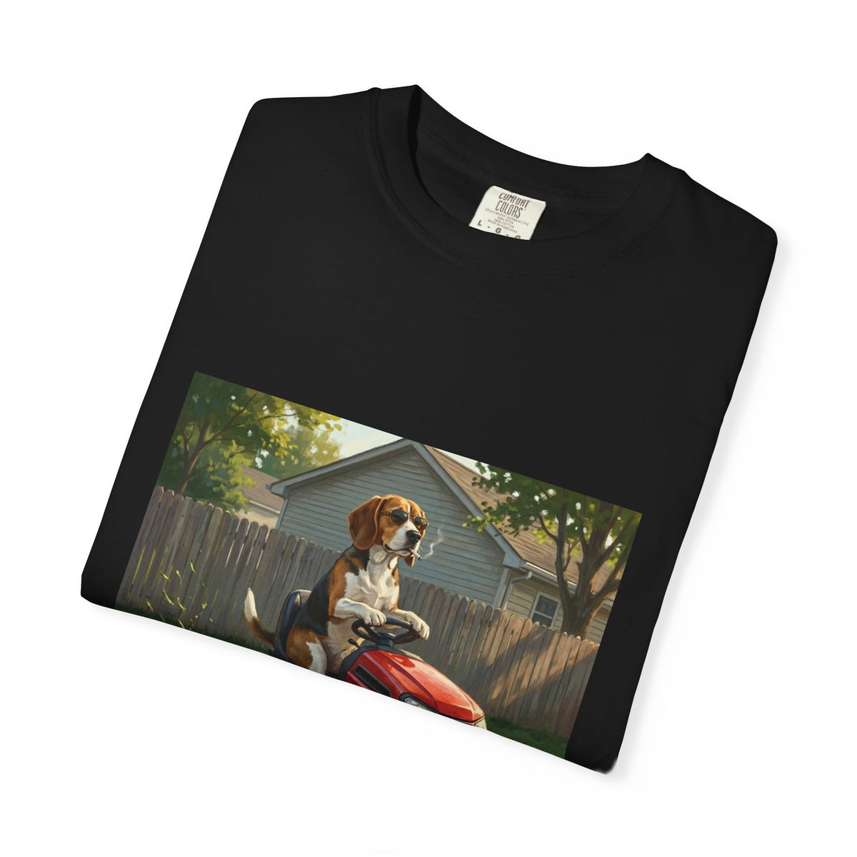 Beagle Lawn Mower Tee | Funny Spring Dog Graphic Shirt