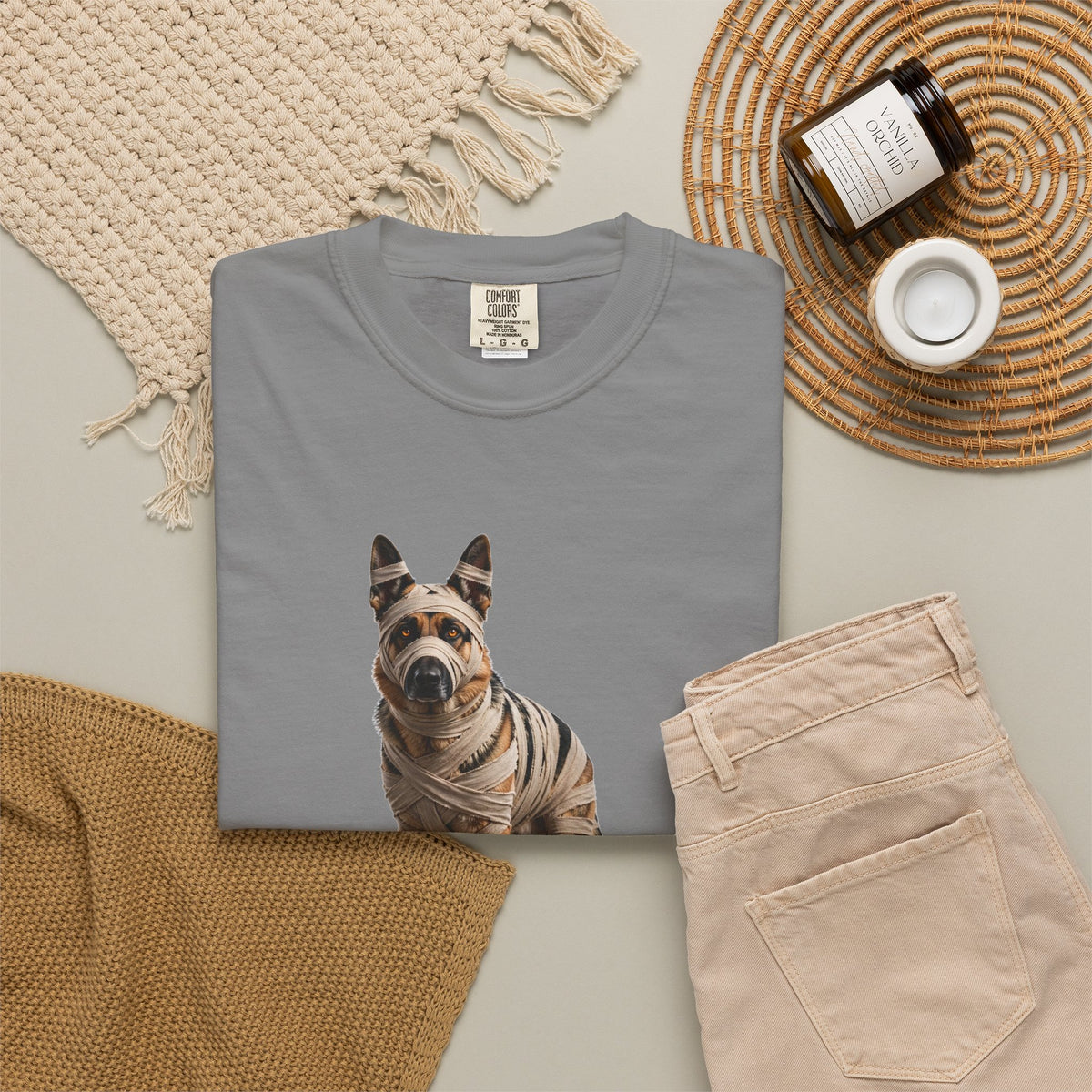 German Shepherd Mummy Tee | Funny Halloween Dog Shirt