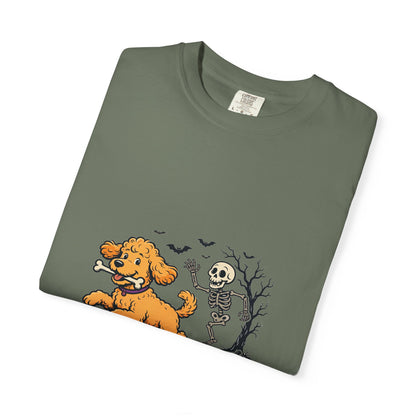 Goldendoodle Skeleton Halloween Tee | Funny Spooky Dog Shirt
