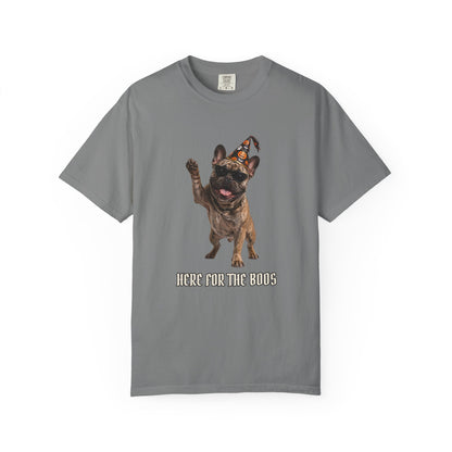 French Bulldog Here For The Boos Tee | Funny Halloween Dog Shirt