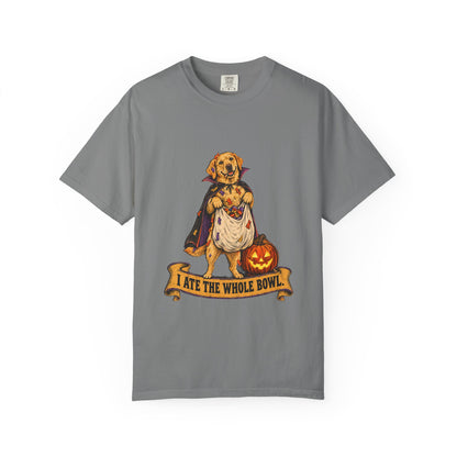 I Ate the Whole Bowl Labrador Retriever Halloween Tee