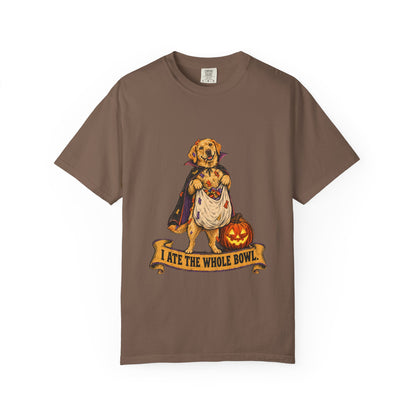 I Ate the Whole Bowl Labrador Retriever Halloween Tee