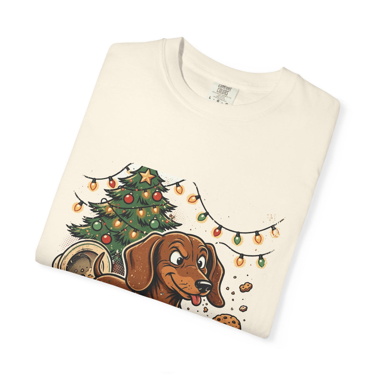 Dachshund Most Likely To Get Coal Tee | Funny Christmas Dog Graphic Shirt