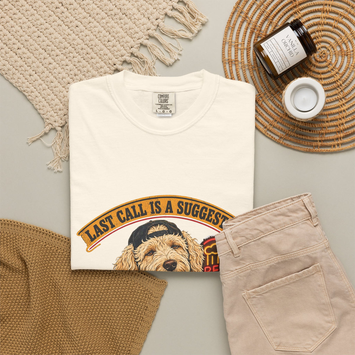 Last Call Larry Goldendoodle Bar Tee