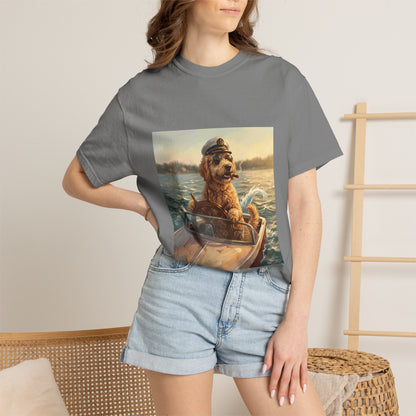 Goldendoodle Captain Tee | Funny Summer Dog Graphic Shirt