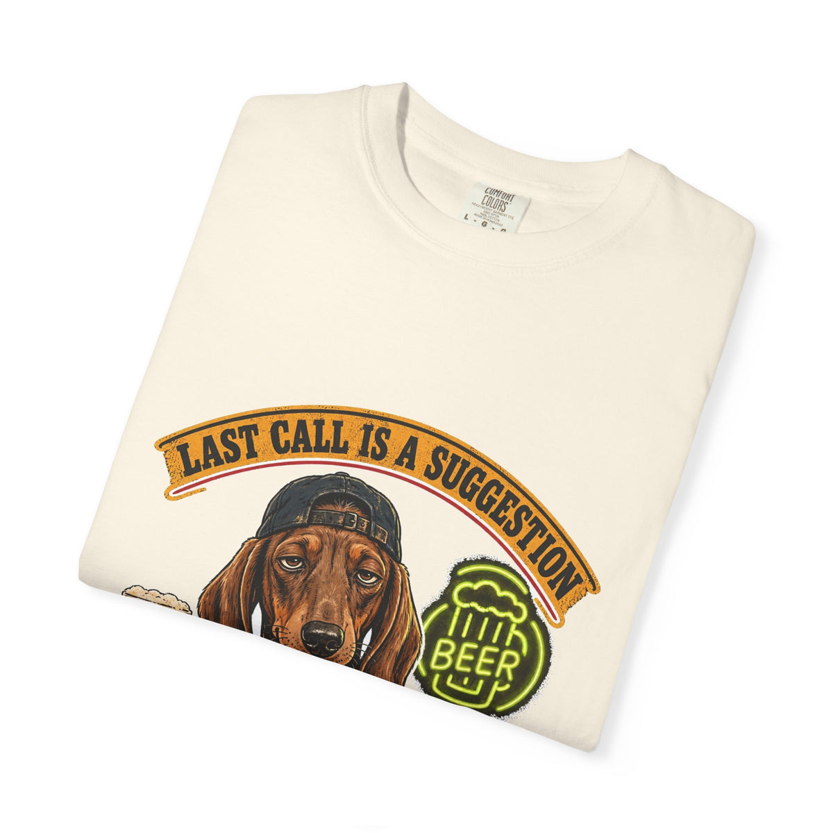 Last Call Larry Dachshund Bar Tee