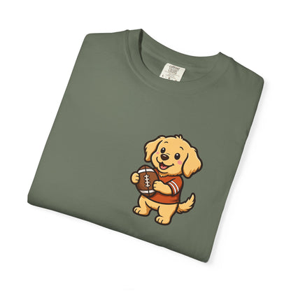 Golden Retriever Tailgate Pocket Tee | Funny Fall Football Dog Shirt