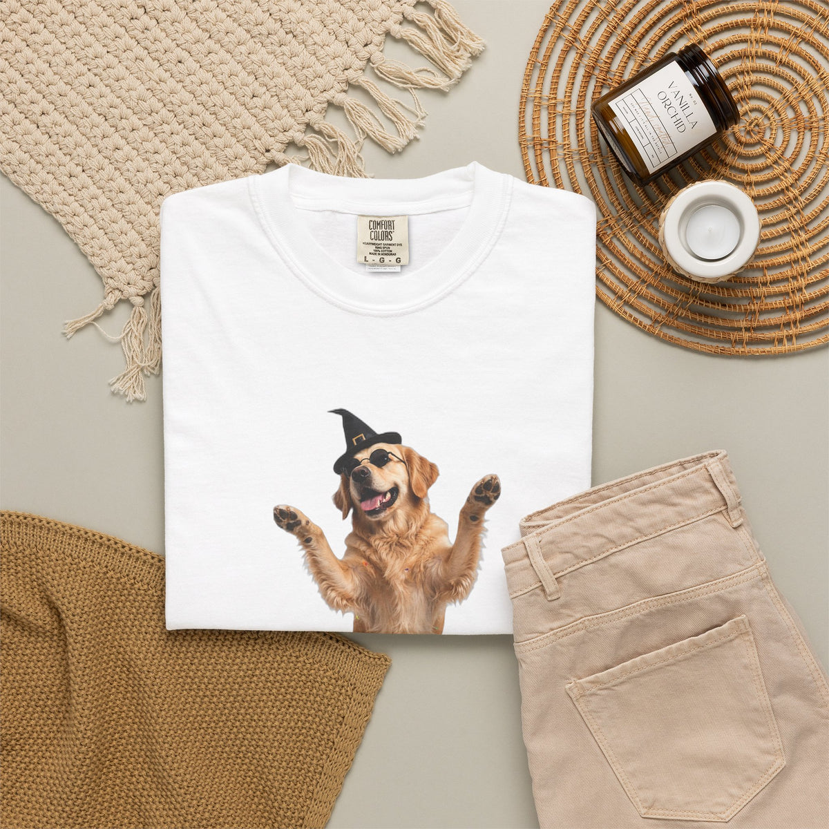 Golden Retriever Here For The Boos Tee | Funny Halloween Dog Shirt