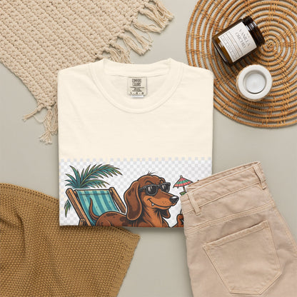 Dachshund Pool Rules Tee | Funny Summer Dog Graphic Shirt