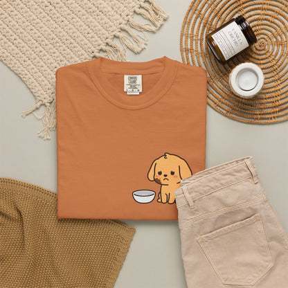 I Ate the Whole Bowl Golden Retriever Pocket Tee | Funny Halloween Dog Shirt