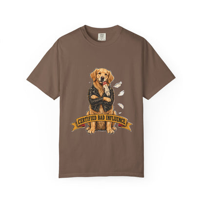 Certified Bad Influence Golden Retriever T-Shirt