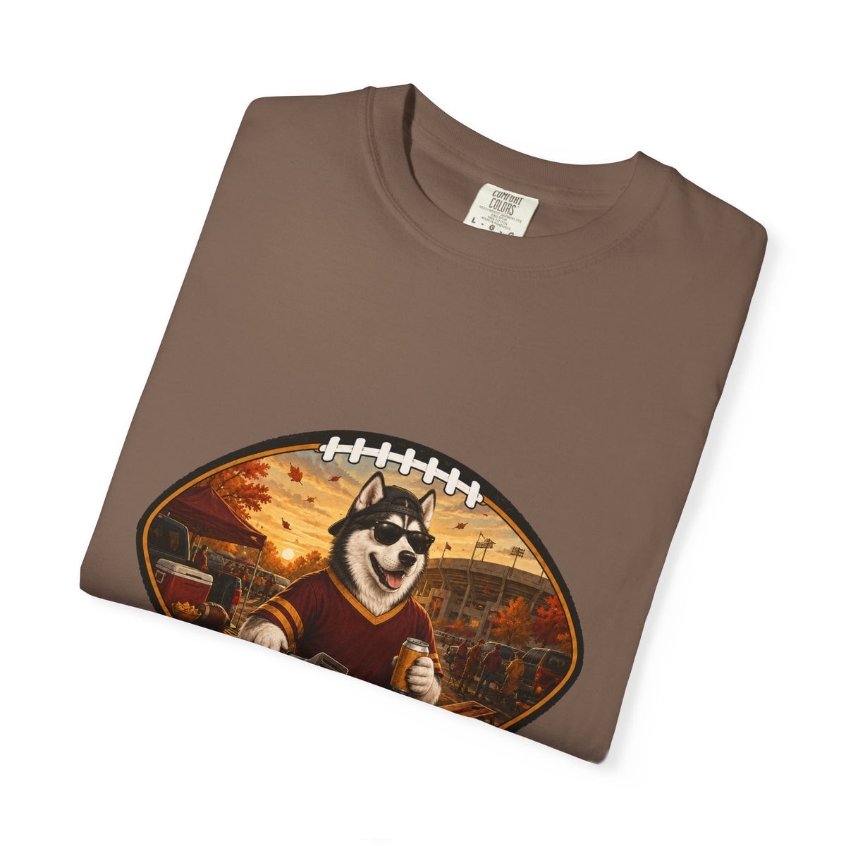 Siberian Husky Tailgate Tee | Funny Fall Football Dog Shirt