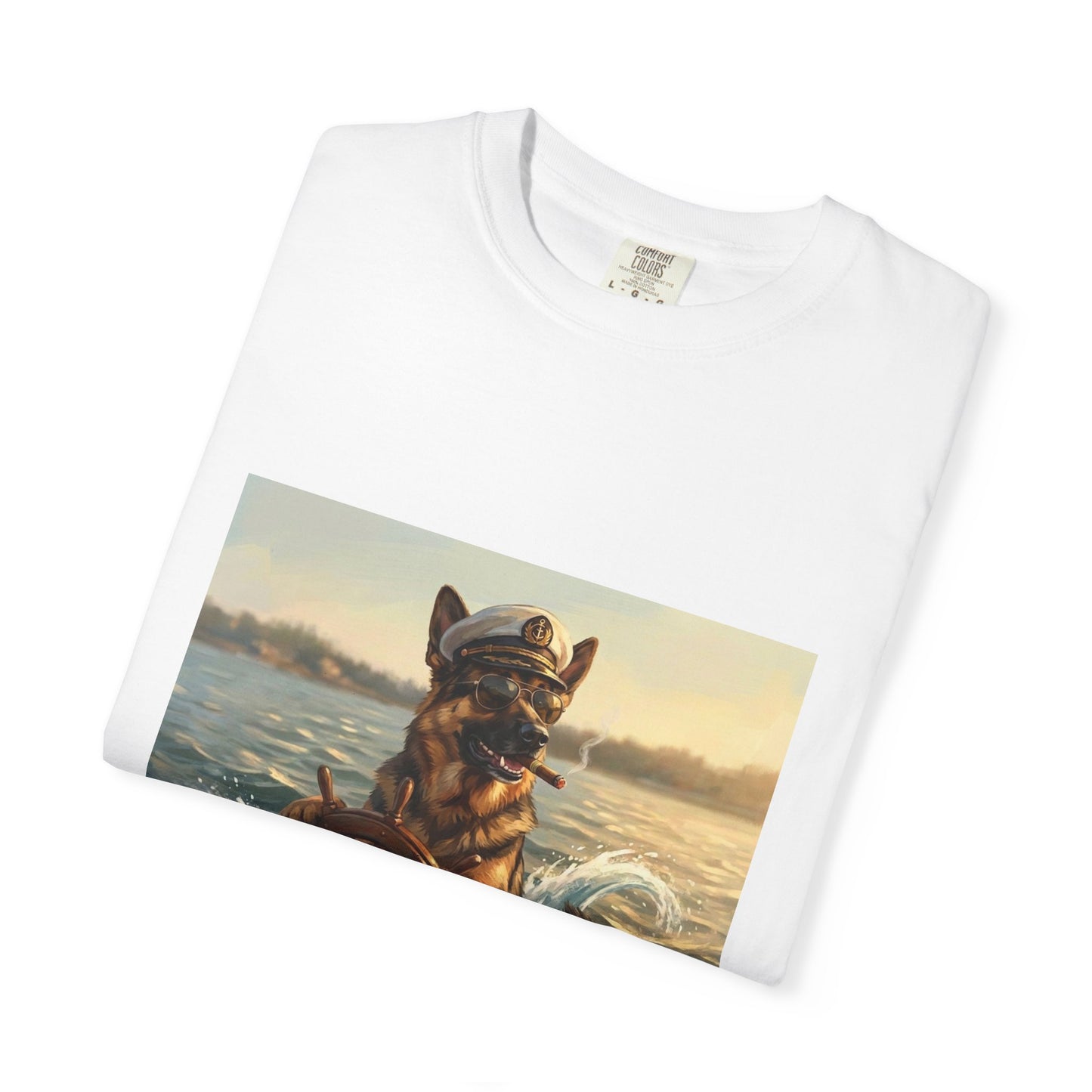 German Shepherd Captain Tee | Funny Summer Dog Graphic Shirt