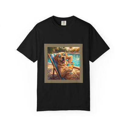 Labrador Poolside Tee | Funny Summer Dog Graphic Shirt