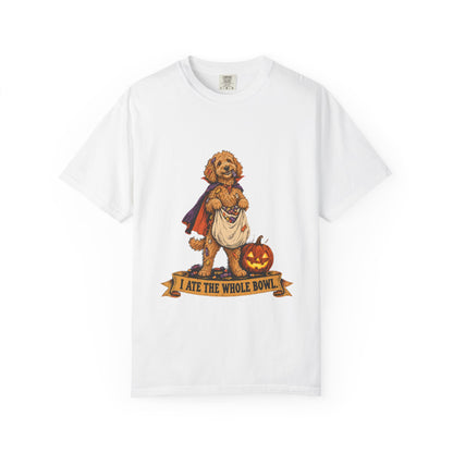 I Ate the Whole Bowl Goldendoodle Halloween Tee
