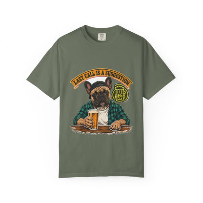 Last Call Larry French Bulldog Bar Tee