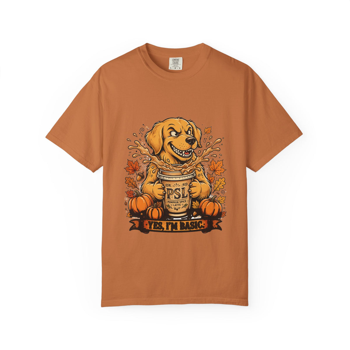 Golden Retriever Yes I'm Basic Tee | Funny Fall Dog Graphic Shirt