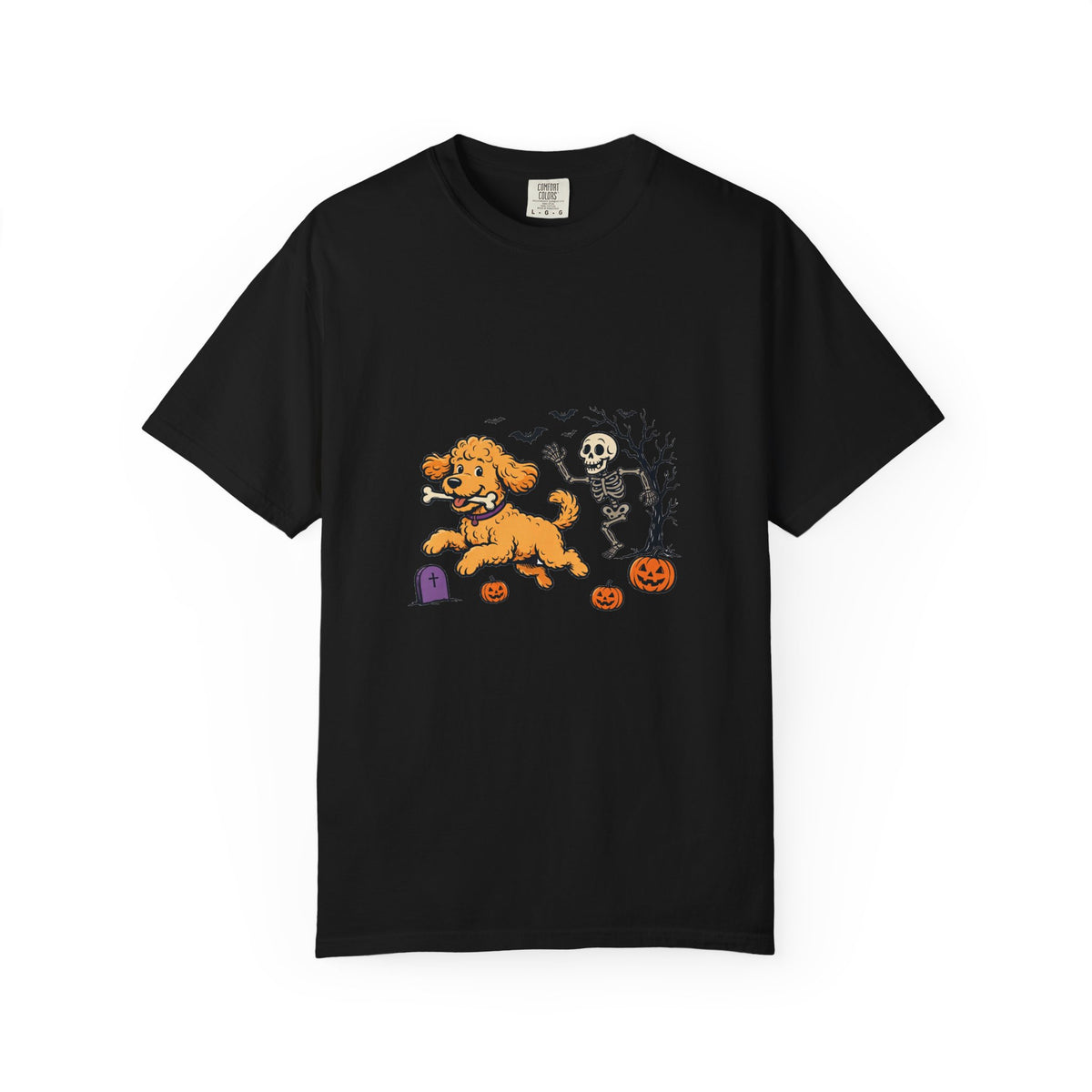 Goldendoodle Skeleton Halloween Tee | Funny Spooky Dog Shirt