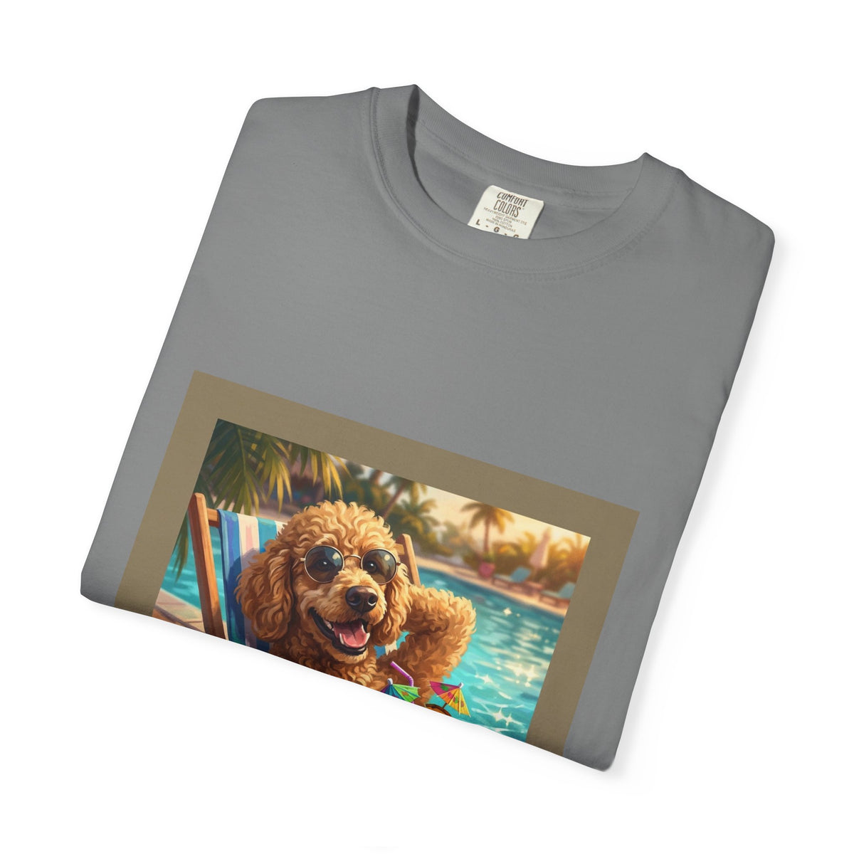 Poodle Poolside Tee | Funny Summer Dog Graphic Shirt