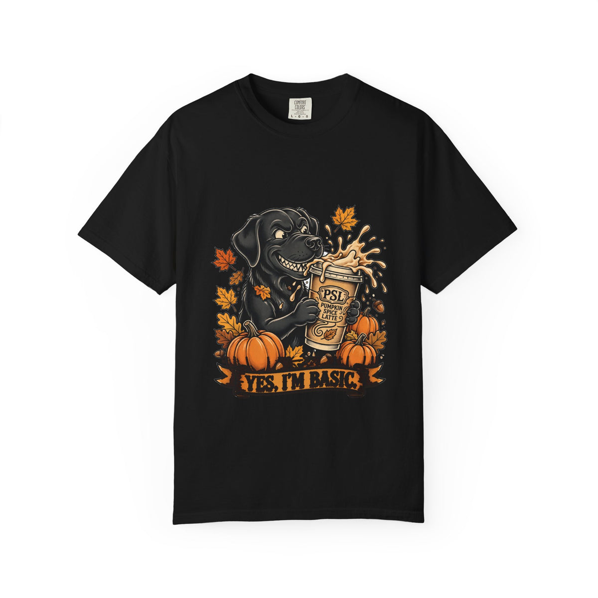 Labrador Retriever Yes I'm Basic Tee | Funny Fall Dog Graphic Shirt