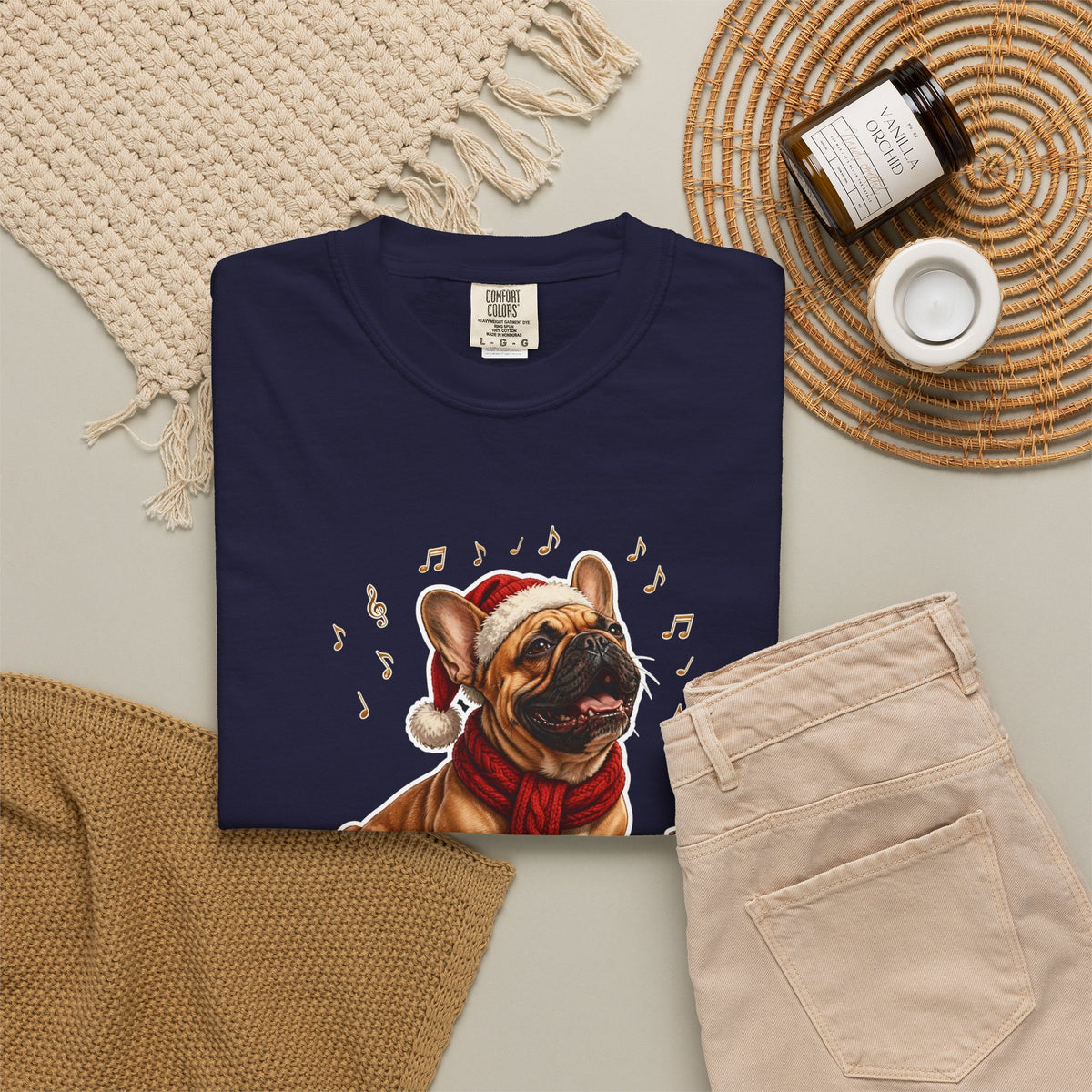Merry Woofmas French Bulldog Christmas Tee
