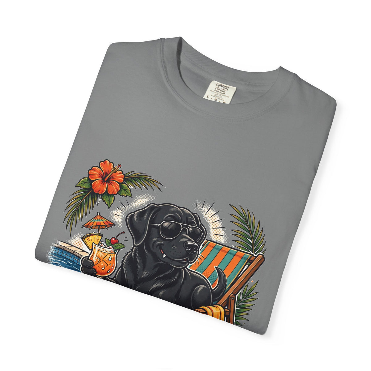 Labrador Retriever Pool Rules Tee | Funny Summer Dog Graphic Shirt