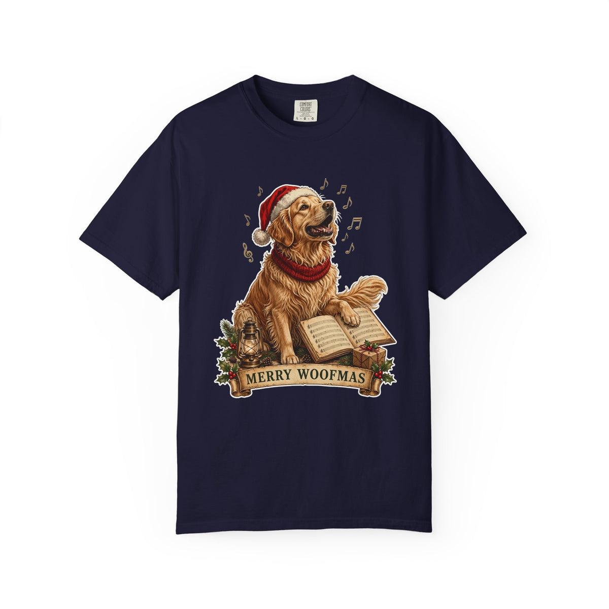 Merry Woofmas Golden Retriever Christmas Tee