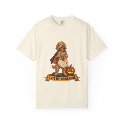 I Ate the Whole Bowl Goldendoodle Halloween Tee