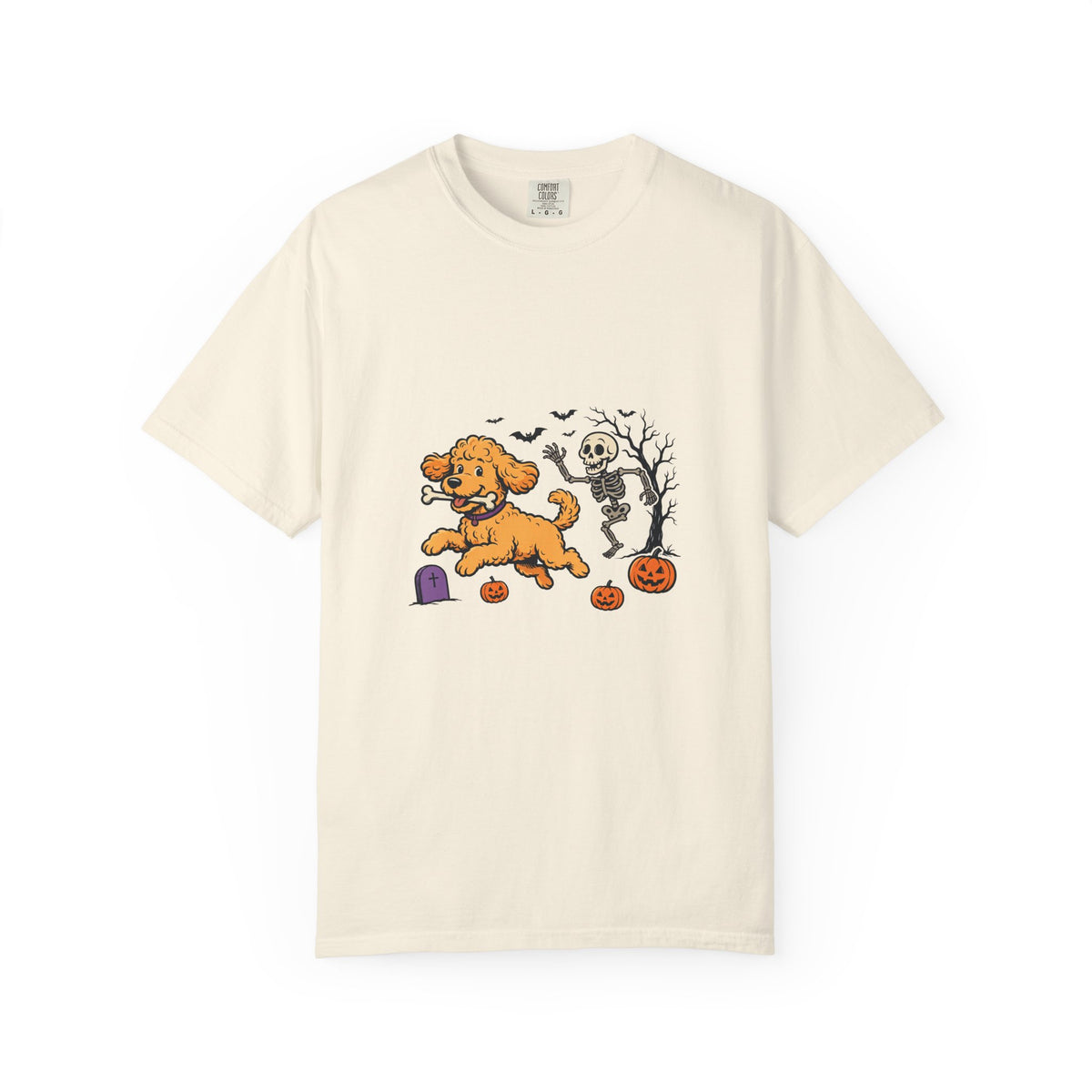 Goldendoodle Skeleton Halloween Tee | Funny Spooky Dog Shirt