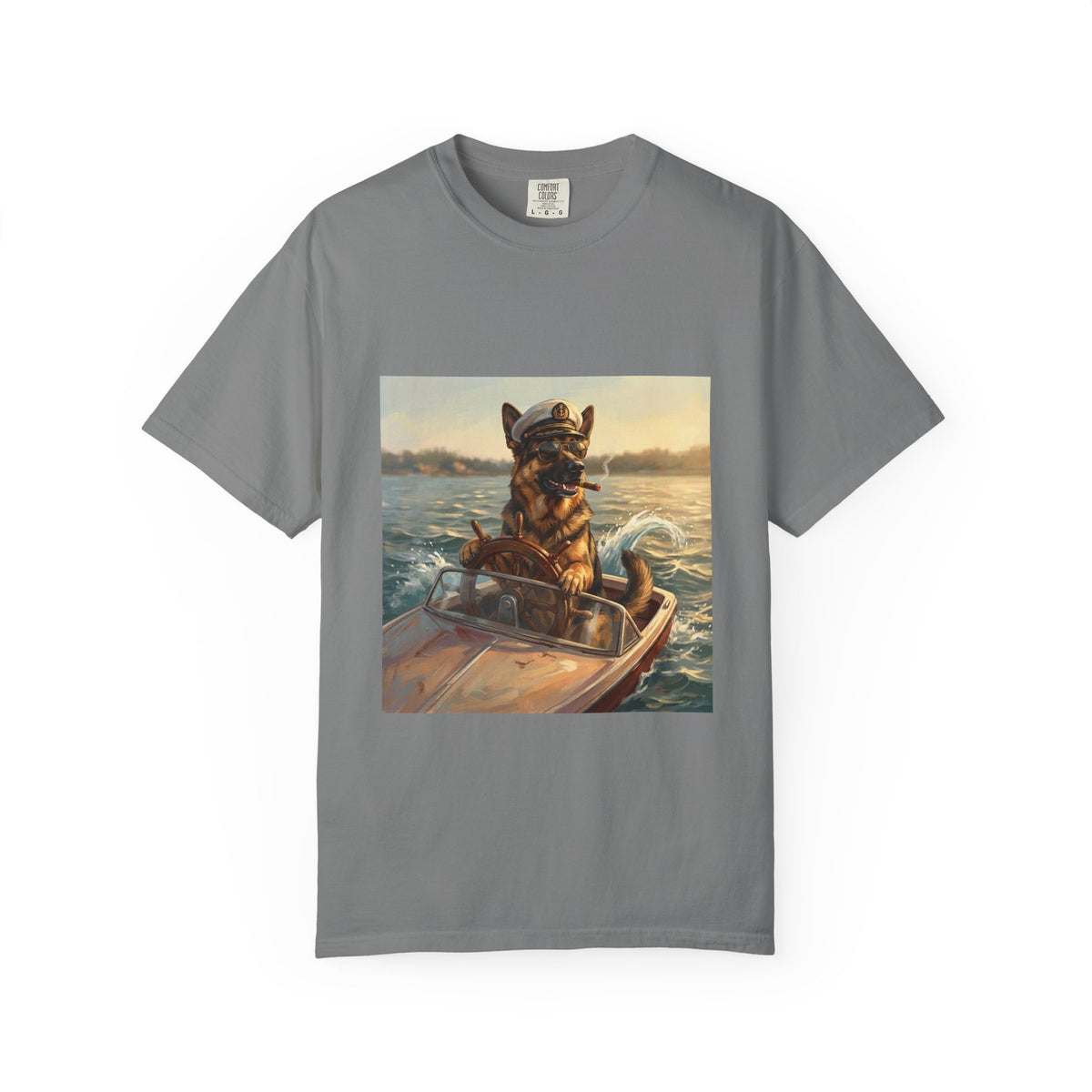 German Shepherd Captain Tee | Funny Summer Dog Graphic Shirt