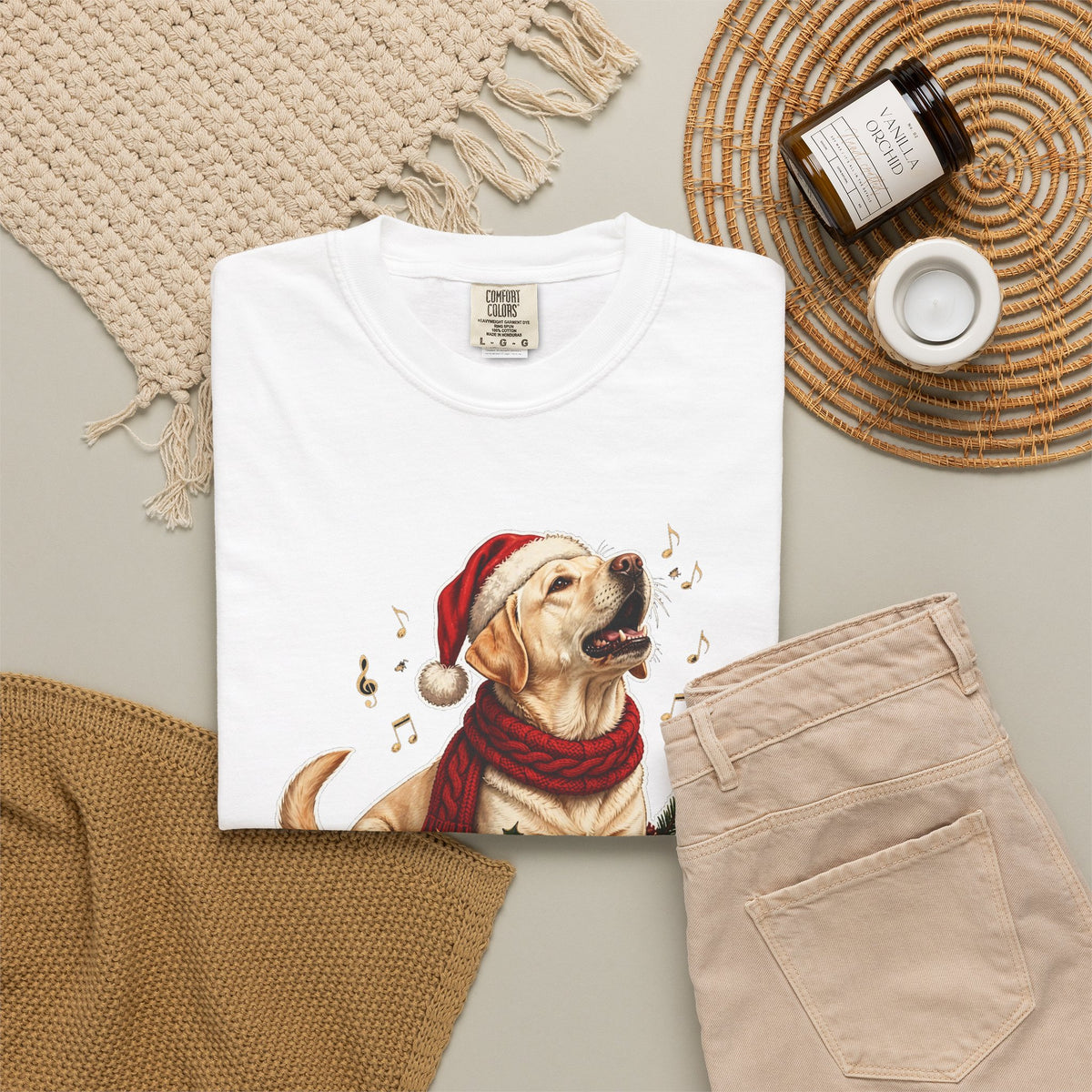 Merry Woofmas Labrador Retriever Christmas Tee