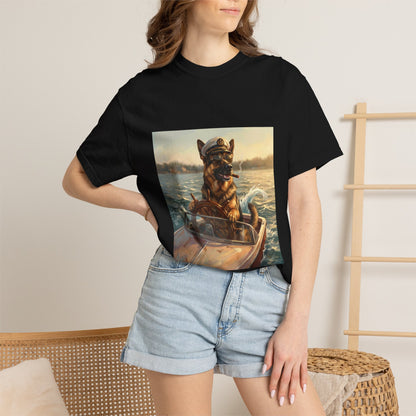 German Shepherd Captain Tee | Funny Summer Dog Graphic Shirt