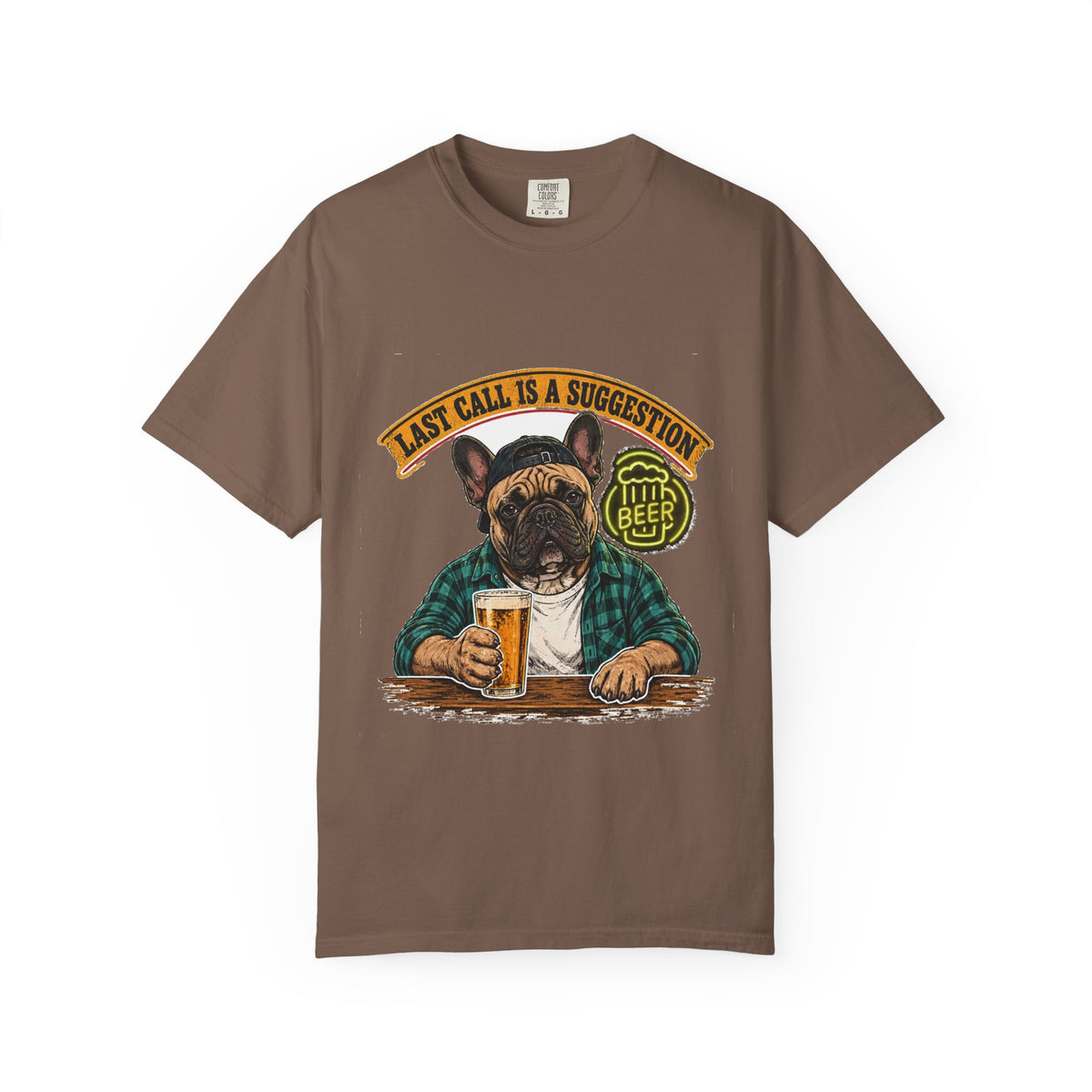 Last Call Larry French Bulldog Bar Tee