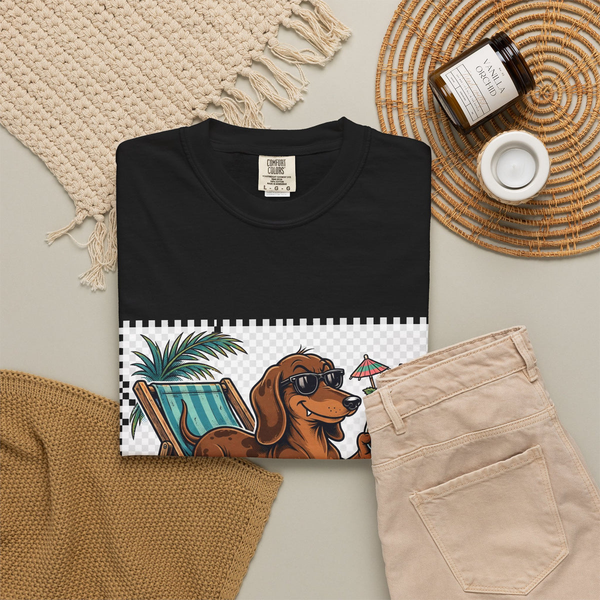Dachshund Pool Rules Tee | Funny Summer Dog Graphic Shirt