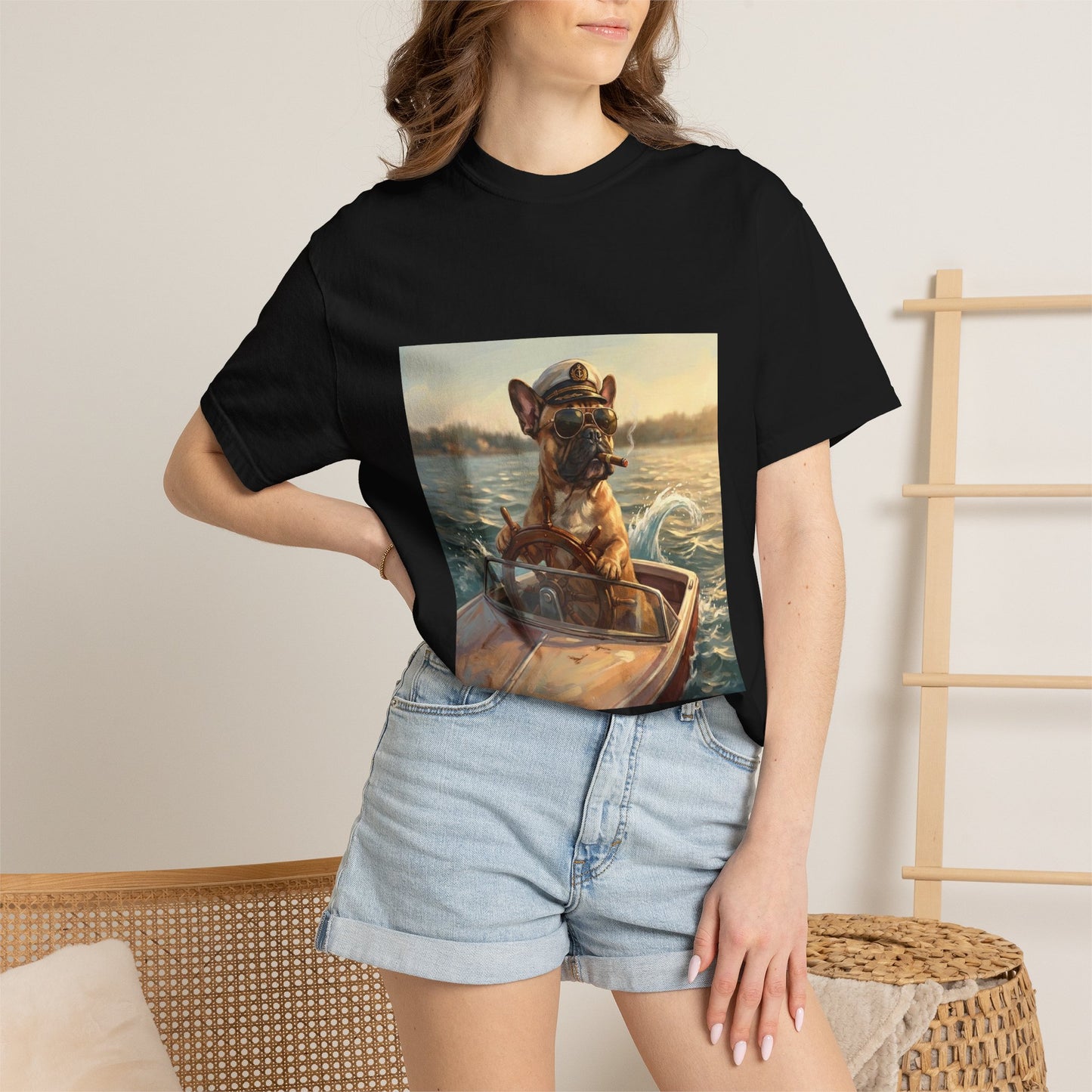 French Bulldog Captain Tee | Funny Summer Dog Graphic Shirt