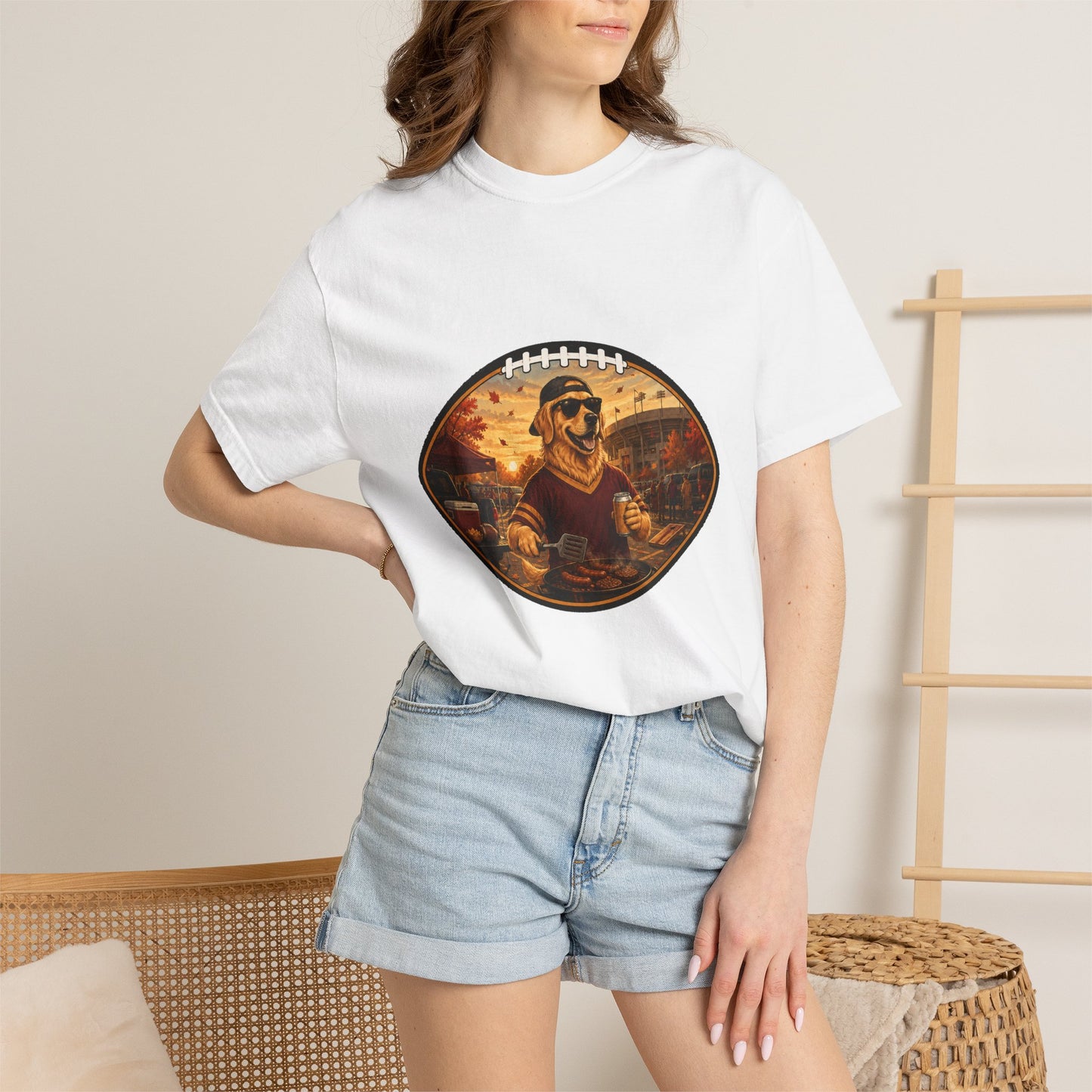 Golden Retriever Tailgate Tee | Funny Fall Football Dog Shirt