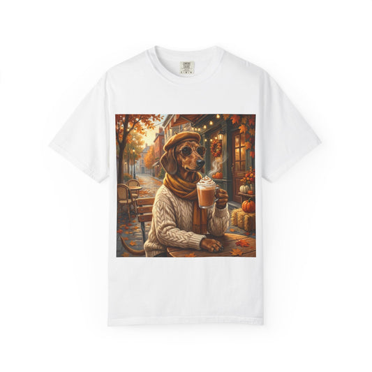Dachshund Pumpkin Spice Tee – funny fall dog graphic t-shirt